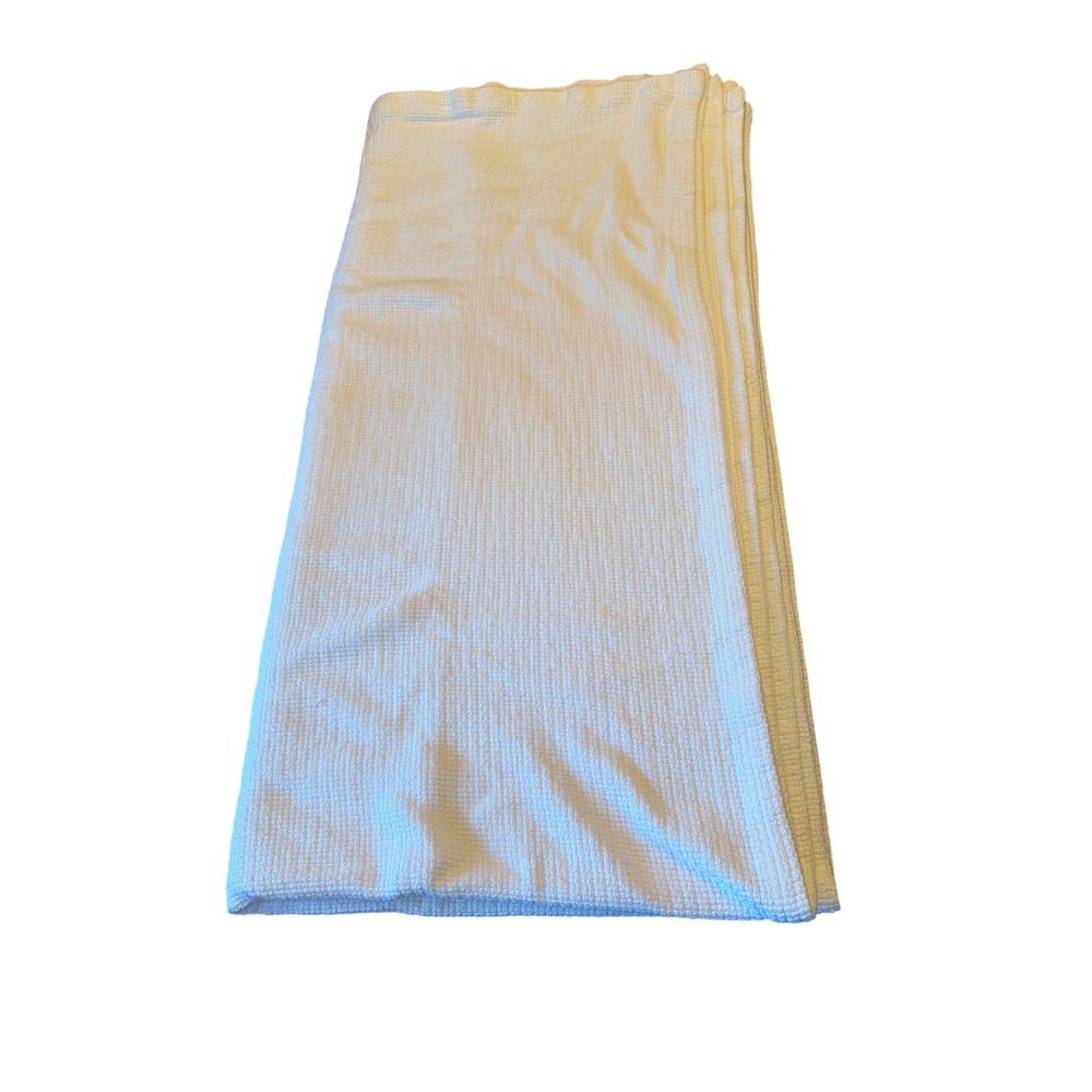 PBteen Blanket White Organic Cotton Waffle Weave Classic Textured Bedding 630079